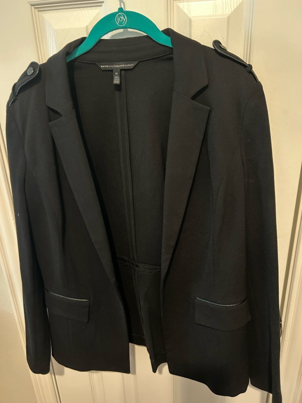 White House Black Market Black Classic Open Blazer